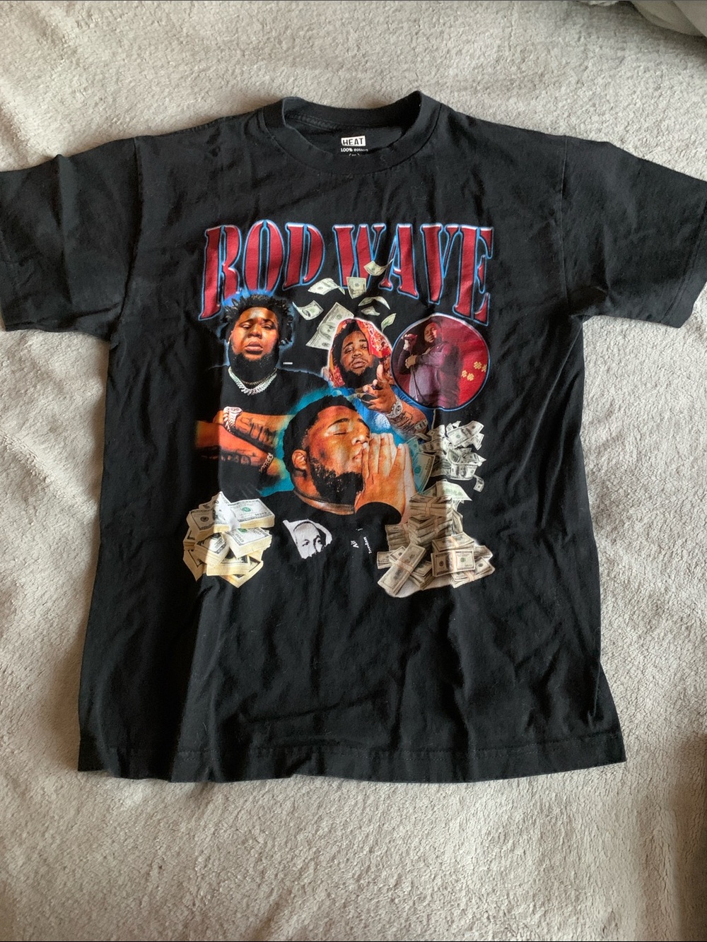 Black Graphic Short Sleeve Tee - Rod Wave Design
